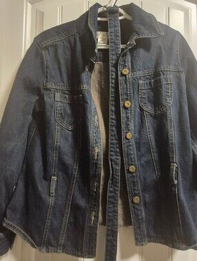 Womens Vintage Susan Bristol Denim Jacket With Belt Size Medium